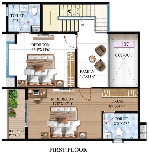  global queens ville Floor Plan First Floor Plan
