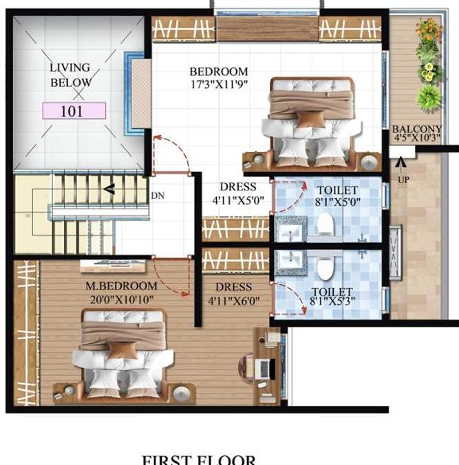  global queens ville Floor Plan First Floor Plan