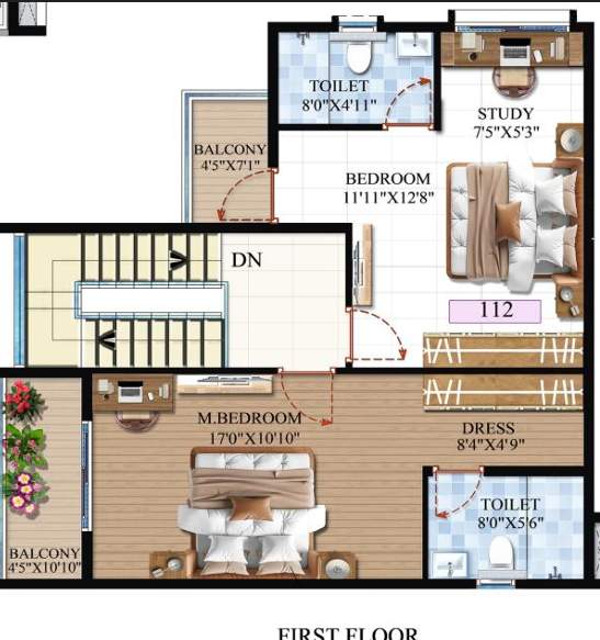  global queens ville Floor Plan First Floor Plan