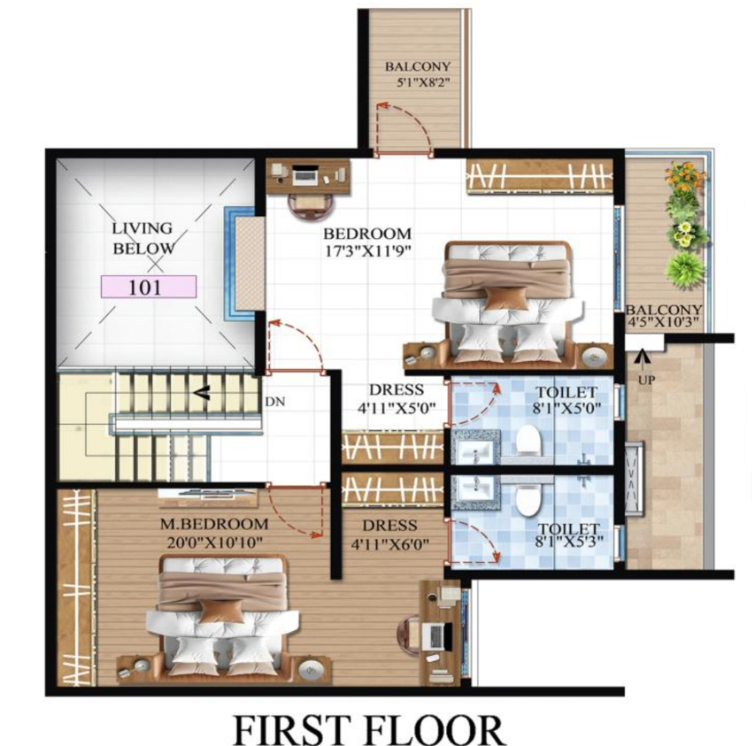  global queens ville Floor Plan First Floor Plan