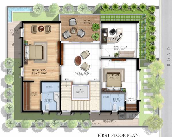  santorini-villas Floor Plan First Floor Plan