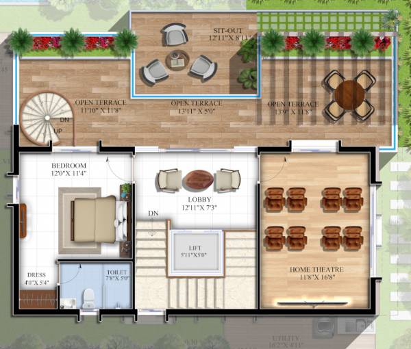  santorini-villas Floor Plan Second Floor Plan