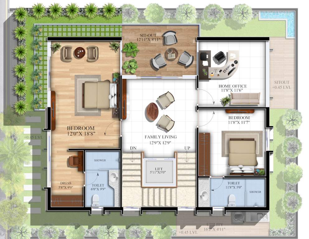  santorini villas Floor Plan First Floor Plan