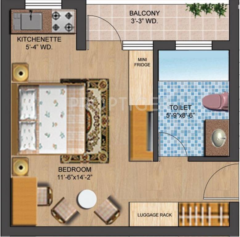Omaxe Eternity (1BHK+1T (435 sq ft) 435 sq ft)
