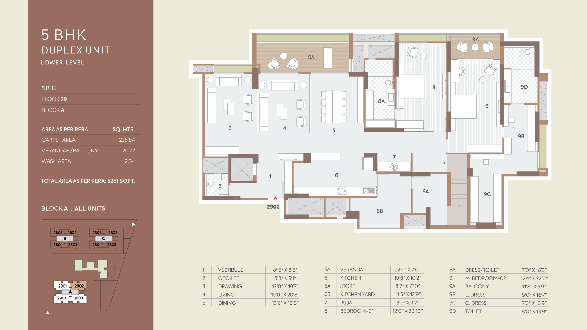  riviera majestica Floor Plan Lower Level Duplex Plan