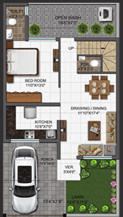 Ground Floor Plan swarnima era phase vii Floor Plan Ground Floor Plan