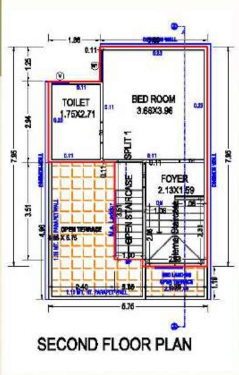  shree shanti niwas Floor Plan Second Floor Plan