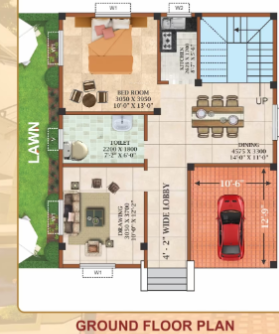 Ground Floor Plan metro city park villas Floor Plan Ground Floor Plan