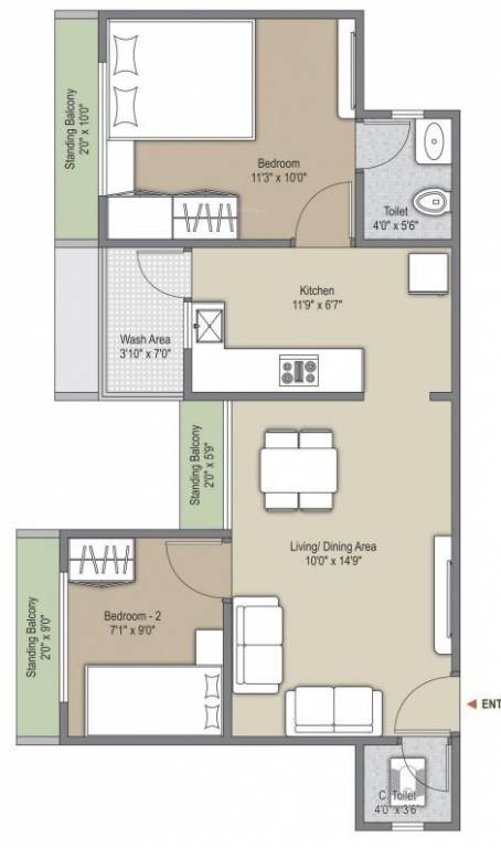 Floor Plan gulmohar nirvana ii Floor Plan Floor Plan
