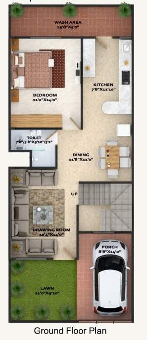  palm springs Floor Plan Ground Floor Plan