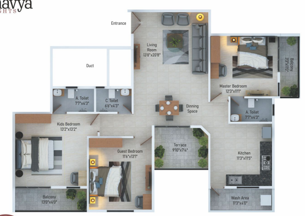  kaavya heights Floor Plan Floor Plan
