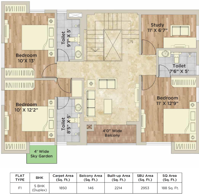 Upper Level Duplex Plan vista Floor Plan Upper Level Duplex Plan
