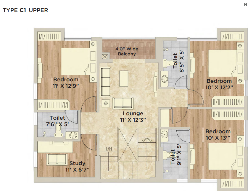 Upper Level Duplex Plan vista Floor Plan Upper Level Duplex Plan