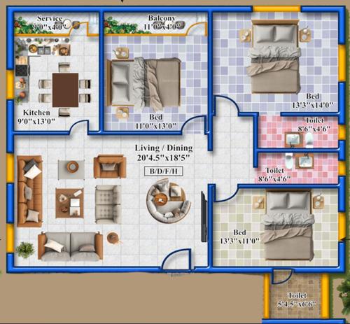  ambica-apartments Floor Plan Floor Plan