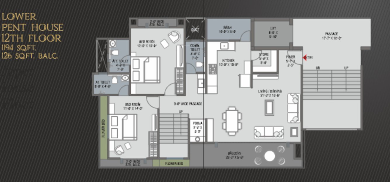  om orison Floor Plan Lower Level Penthouse Plan