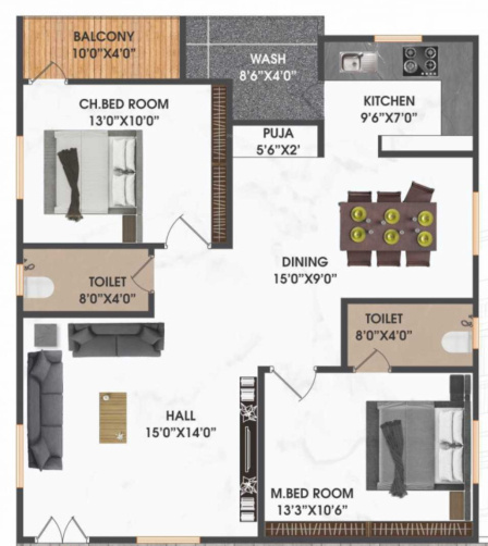  nandanavanam Floor Plan Floor Plan