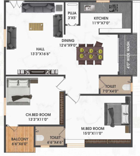  nandanavanam Floor Plan Floor Plan