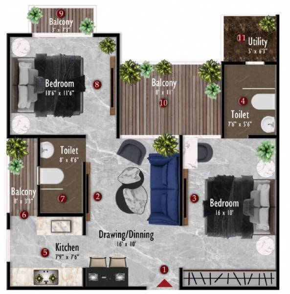  the-amelias- Floor Plan Floor Plan