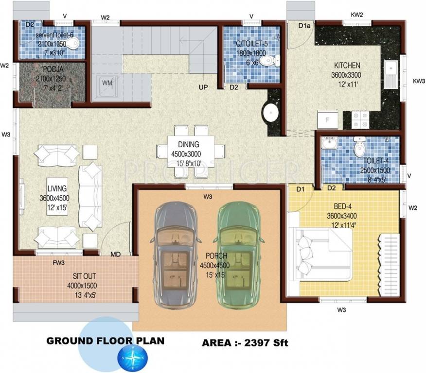 Confident NRI Enclave (4BHK+5T (2,397 sq ft) + Servant Room 2397 sq ft)