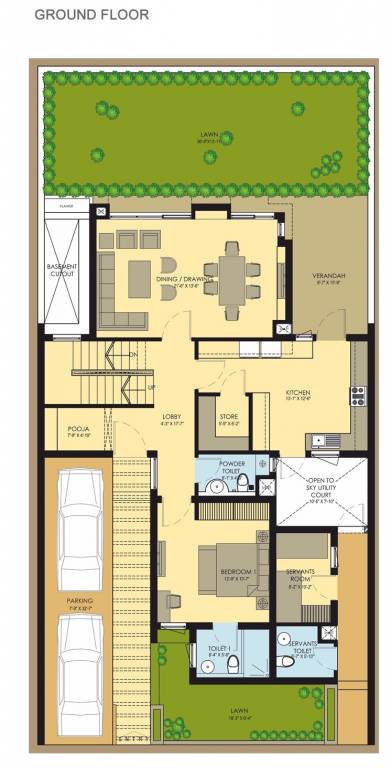  applewoods santolina Floor Plan Ground Floor Plan