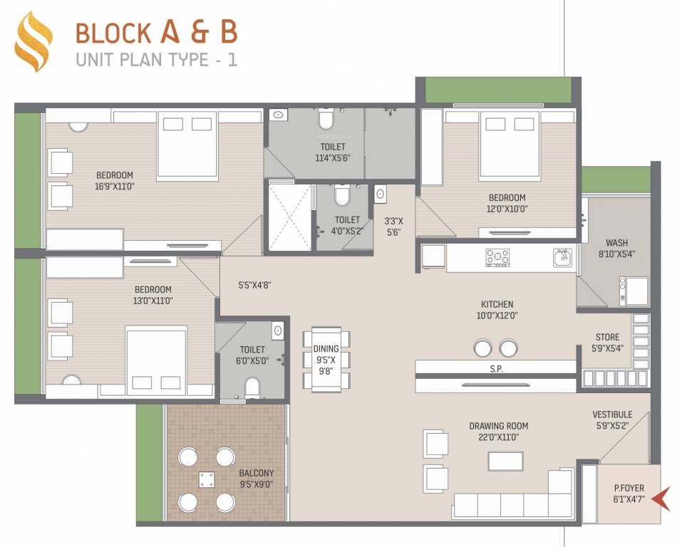  omkara skyline Floor Plan Floor Plan
