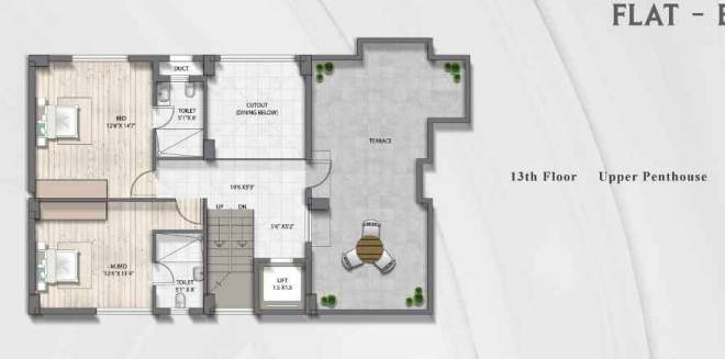 syndicate grandeur Floor Plan Upper Level Penthouse Plan