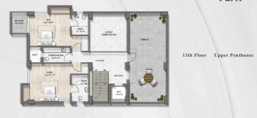 syndicate grandeur Floor Plan Upper Level Penthouse Plan