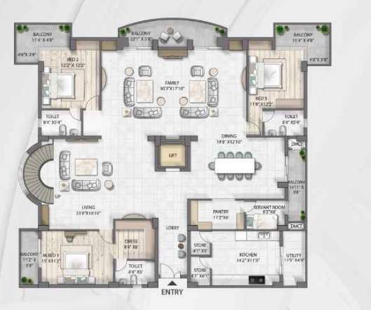  syndicate grandeur Floor Plan Lower Level Penthouse Plan