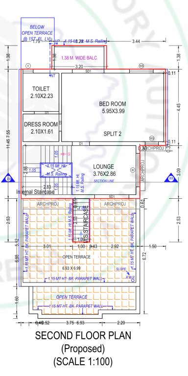  sahastra villa Floor Plan Second Floor Plan
