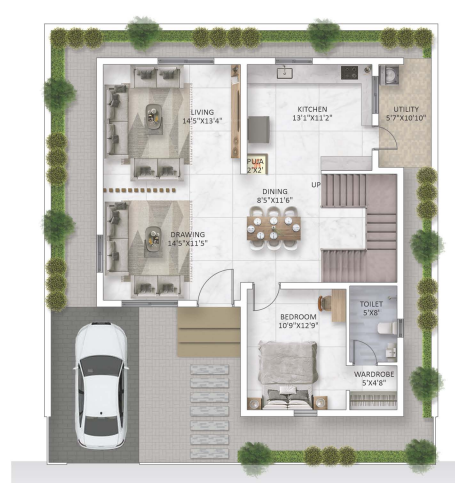  indraprastha Floor Plan Ground Floor Plan