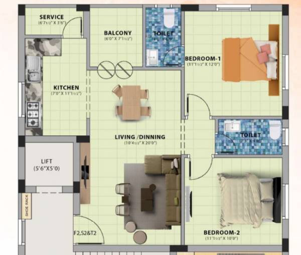  gurudhaya-flats Floor Plan Floor Plan