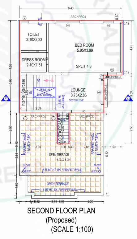  sahastra villa Floor Plan Second Floor Plan