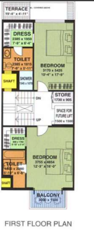 express greens Floor Plan First Floor Plan