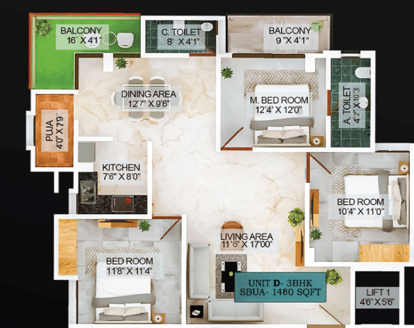 high rise landmark Floor Plan Floor Plan