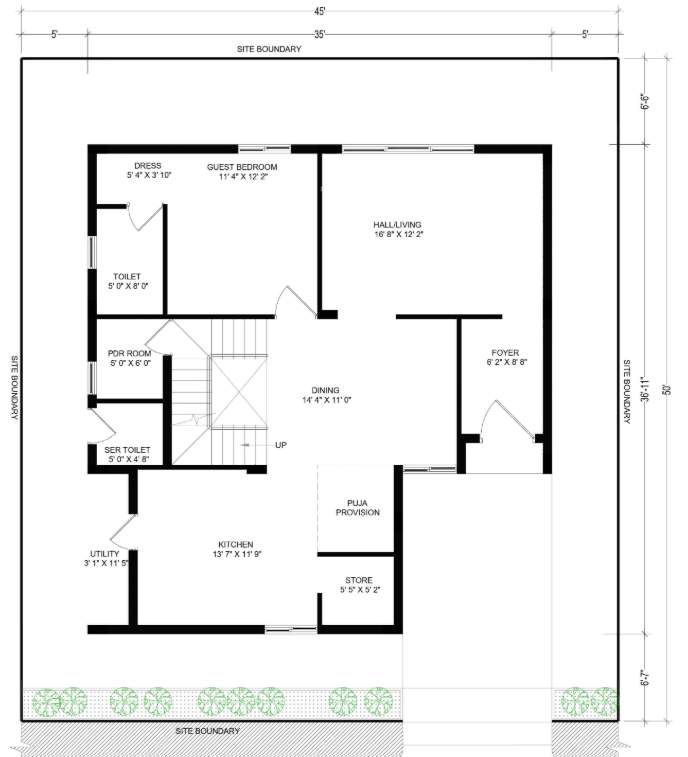  pranav grove park Floor Plan Ground Floor Plan