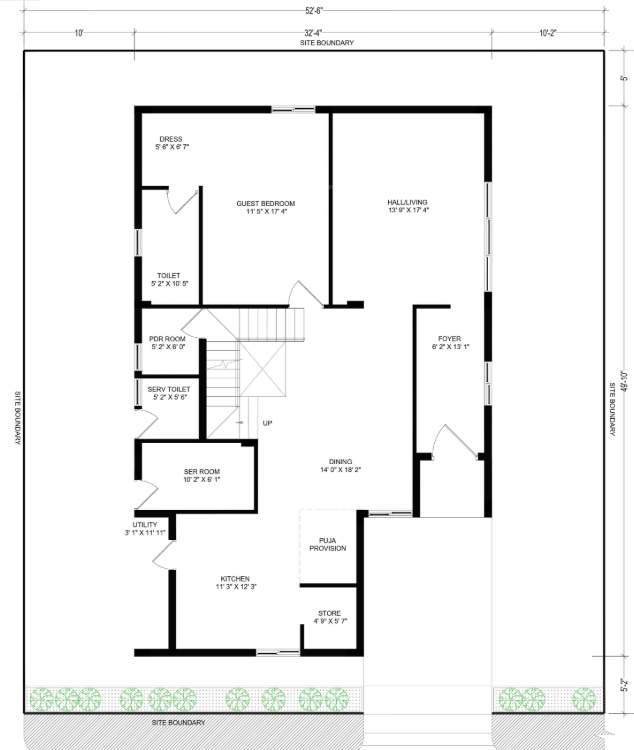  pranav grove park Floor Plan Ground Floor Plan