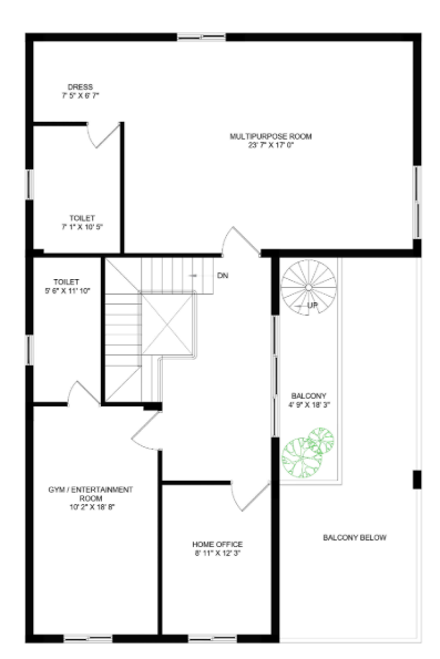  pranav grove park Floor Plan Second Floor Plan