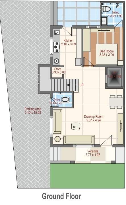  neelkanth green bunglow Floor Plan Ground Floor Plan