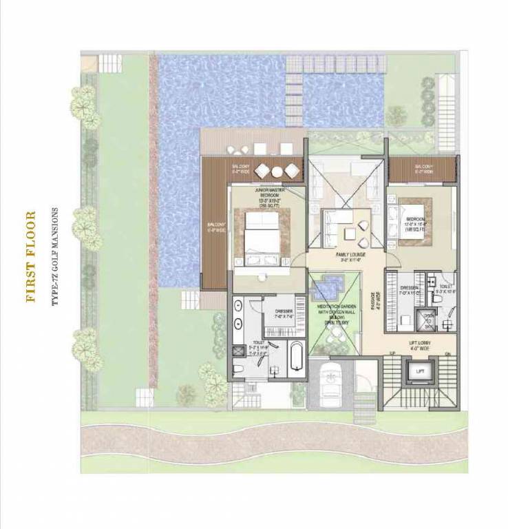  resort residence villa Floor Plan First Floor Plan