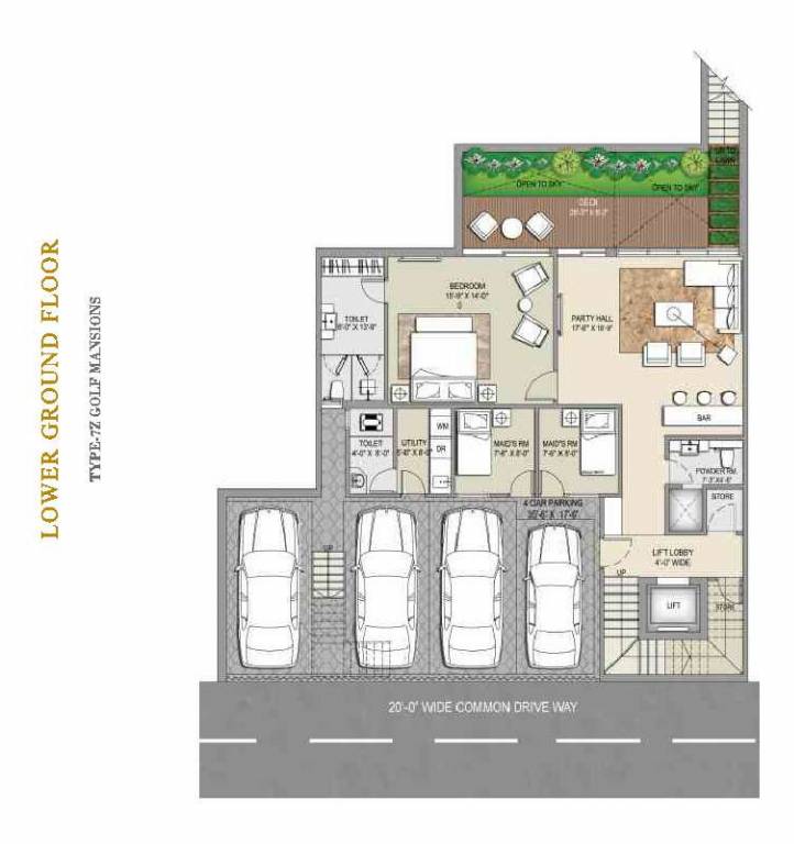 resort residence villa Floor Plan Lower Ground Floor Plan