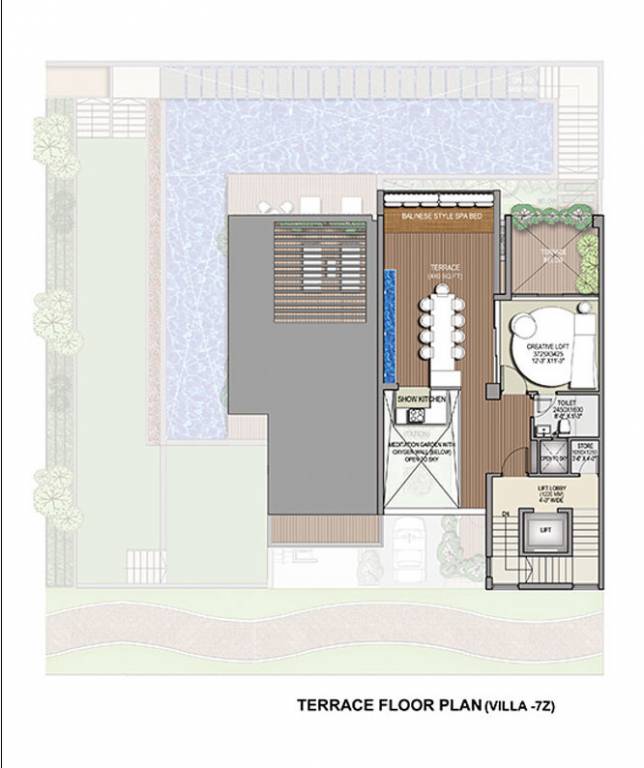  resort residence villa Floor Plan Terrace Floor Plan