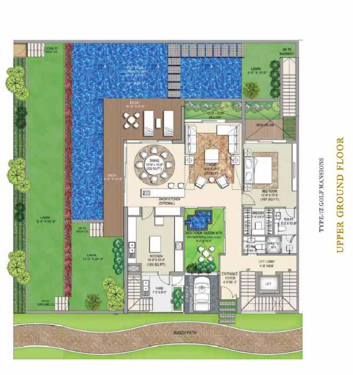  resort residence villa Floor Plan Upper Ground Floor Plan
