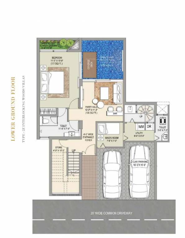  resort residence villa Floor Plan Lower Ground Floor Plan