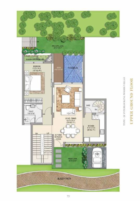  resort residence villa Floor Plan Upper Ground Floor Plan