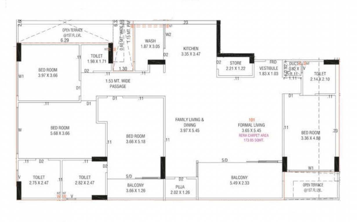 Floor Plan parshwa luxuria Floor Plan Floor Plan