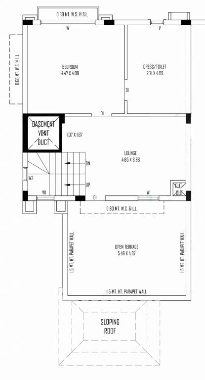  sahajanand vaikunth bunglows Floor Plan Second Floor Plan