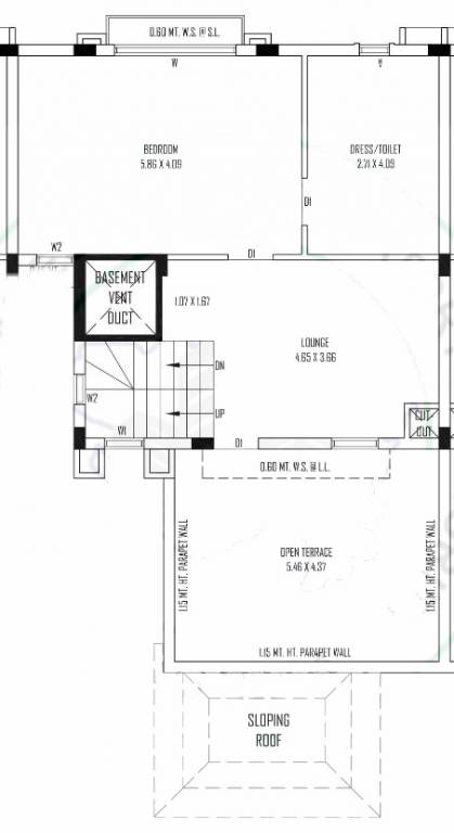  sahajanand vaikunth bunglows Floor Plan Second Floor Plan