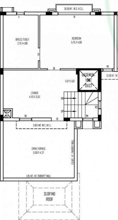  sahajanand vaikunth bunglows Floor Plan Second Floor Plan