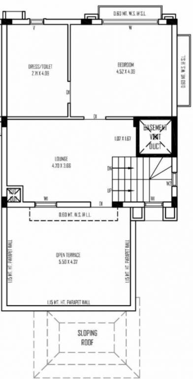  sahajanand vaikunth bunglows Floor Plan Second Floor Plan