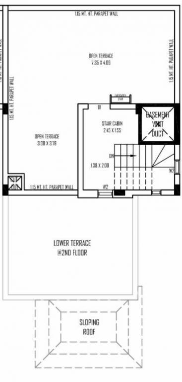 Terrace Floor Plan sahajanand vaikunth bunglows Floor Plan Terrace Floor Plan